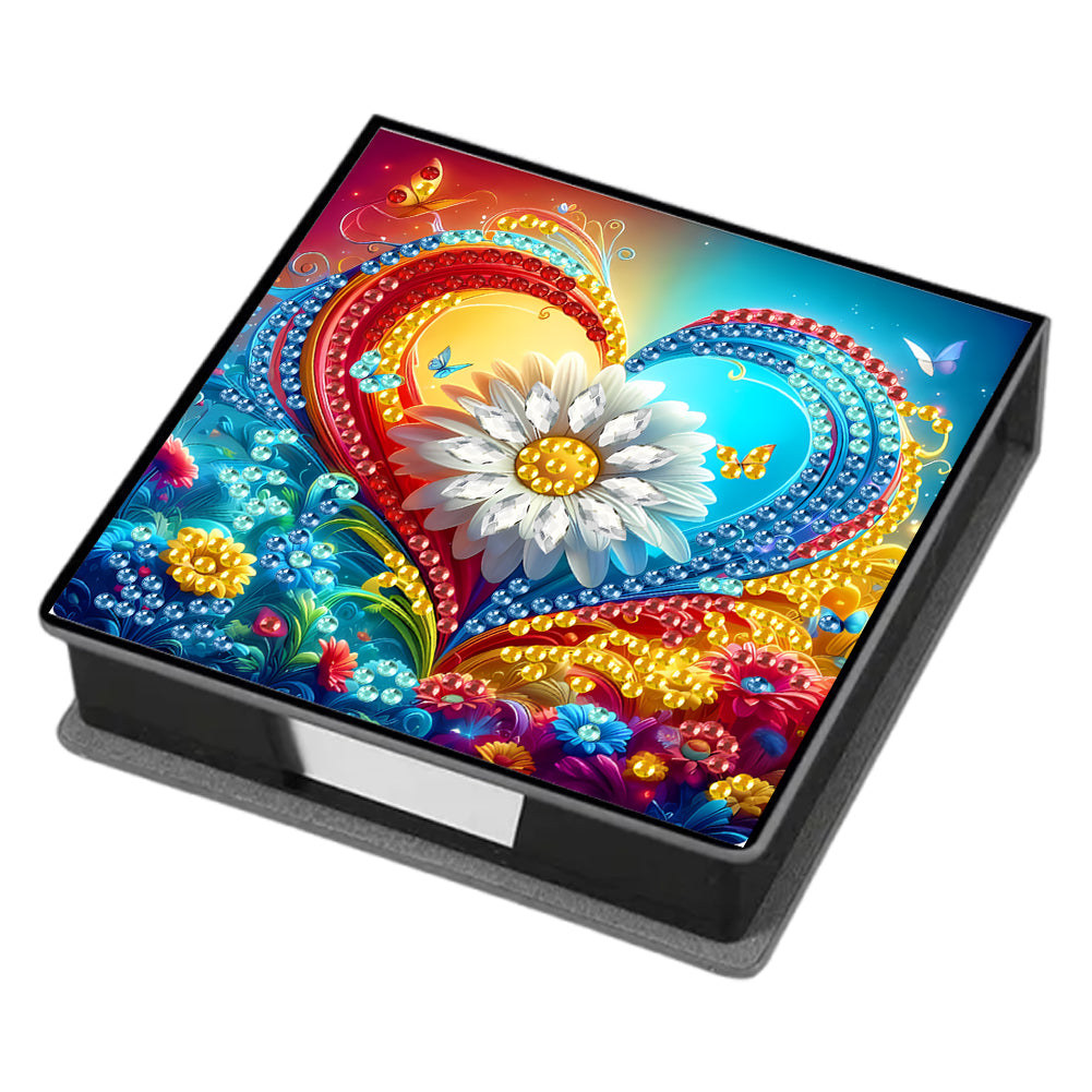 Leather 5D Diamond Painting Kit Note Box Diamond Art Notepad Box for Home Office