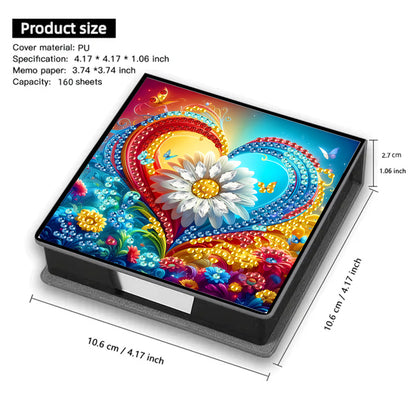 Leather 5D Diamond Painting Kit Note Box Diamond Art Notepad Box for Home Office