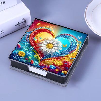 Leather 5D Diamond Painting Kit Note Box Diamond Art Notepad Box for Home Office