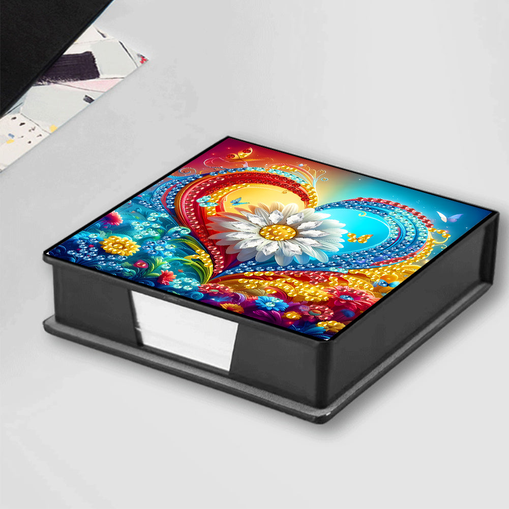 Leather 5D Diamond Painting Kit Note Box Diamond Art Notepad Box for Home Office