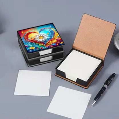 Leather 5D Diamond Painting Kit Note Box Diamond Art Notepad Box for Home Office