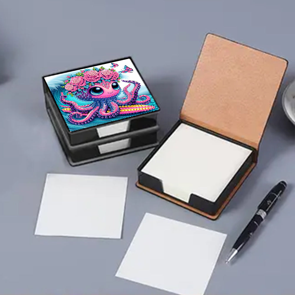 Leather 5D Diamond Painting Kit Note Box Diamond Art Notepad Box for Home Office