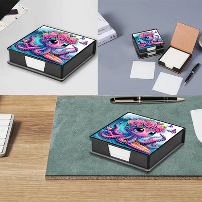 Leather 5D Diamond Painting Kit Note Box Diamond Art Notepad Box for Home Office