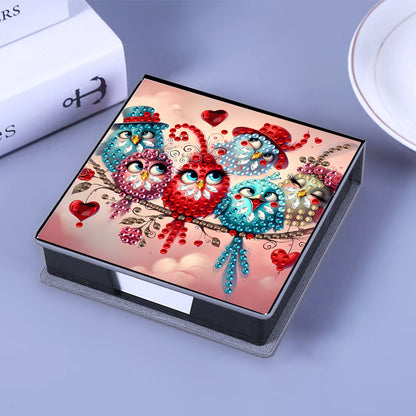 Leather 5D Diamond Painting Kit Note Box Diamond Art Notepad Box for Home Office
