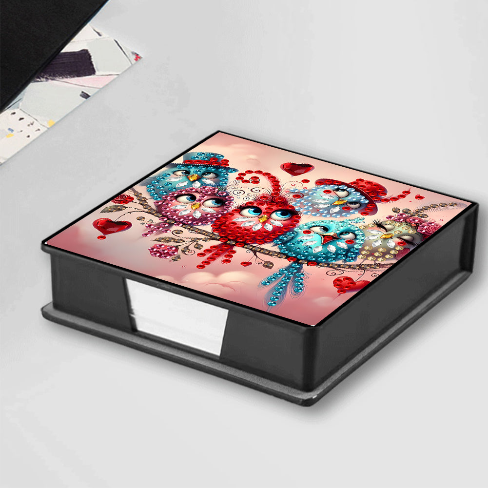 Leather 5D Diamond Painting Kit Note Box Diamond Art Notepad Box for Home Office