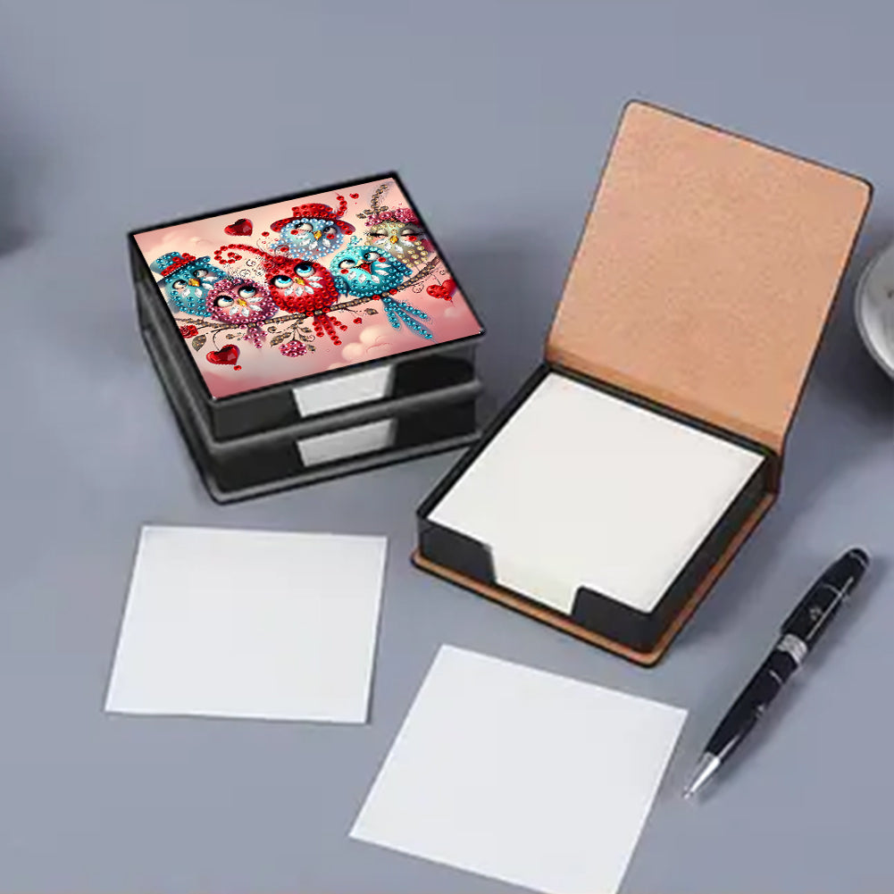 Leather 5D Diamond Painting Kit Note Box Diamond Art Notepad Box for Home Office