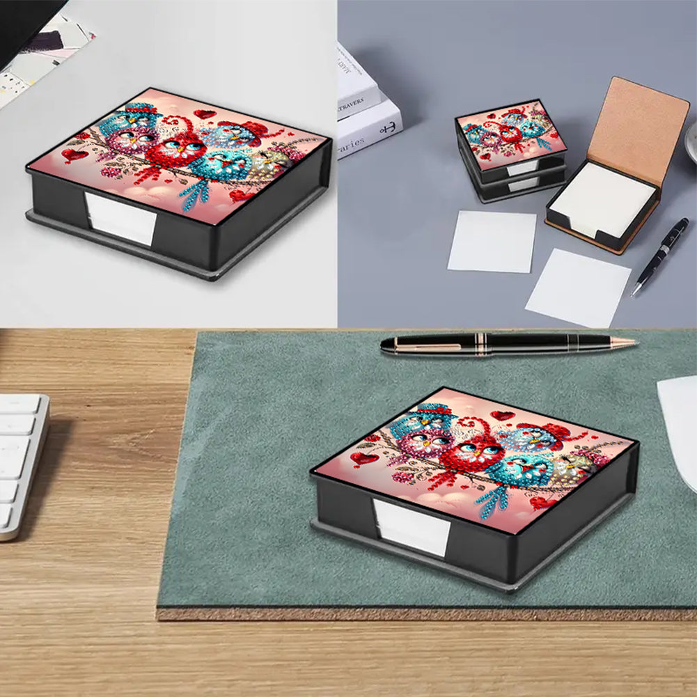 Leather 5D Diamond Painting Kit Note Box Diamond Art Notepad Box for Home Office