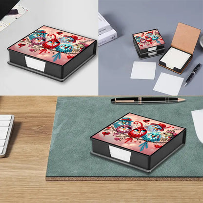 Leather 5D Diamond Painting Kit Note Box Diamond Art Notepad Box for Home Office