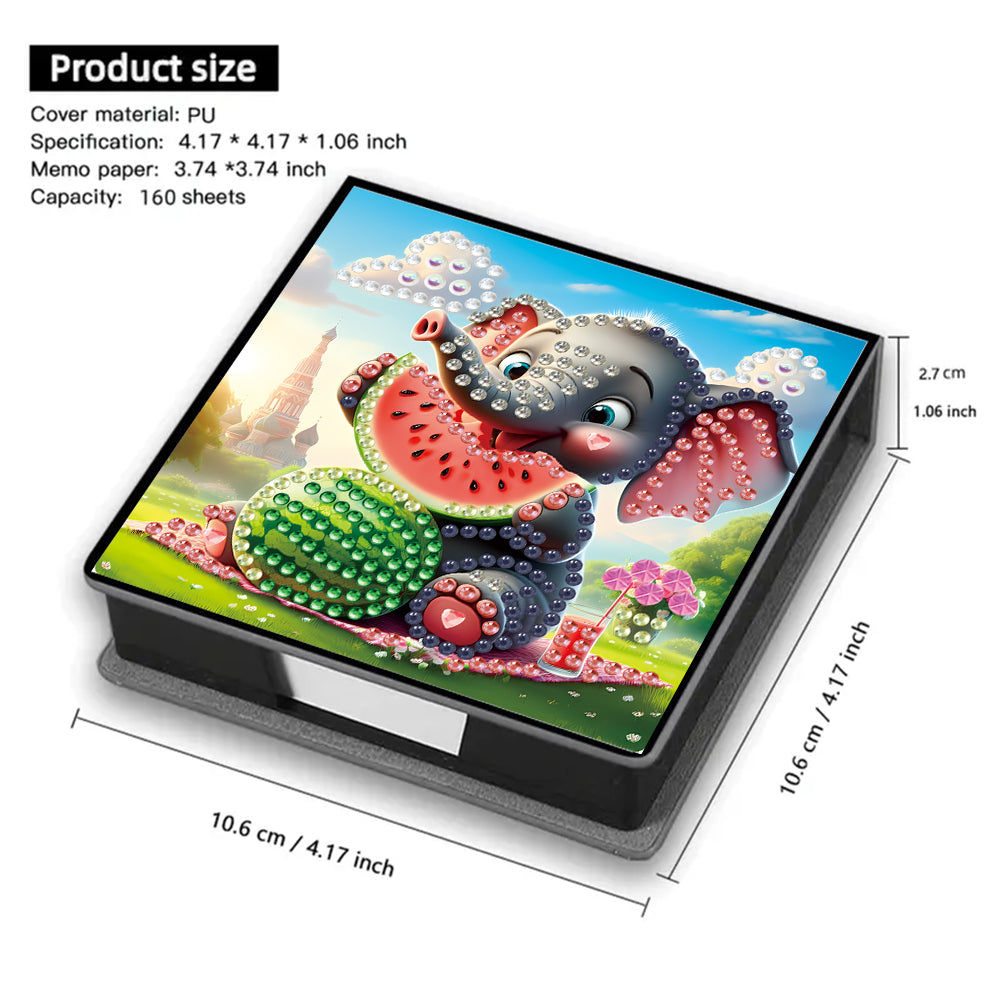 Leather 5D Diamond Painting Kit Note Box Diamond Art Notepad Box for Home Office