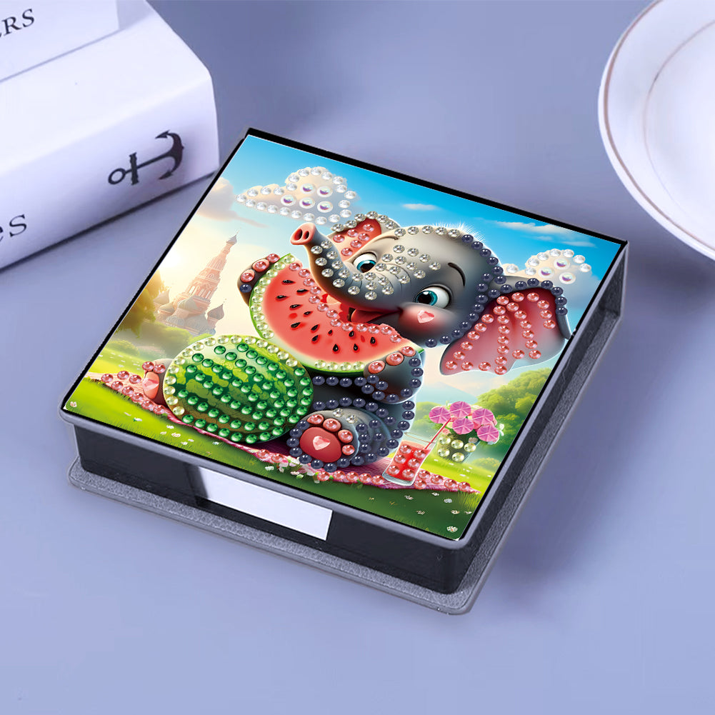 Leather 5D Diamond Painting Kit Note Box Diamond Art Notepad Box for Home Office