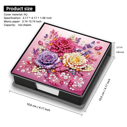 Leather 5D Diamond Painting Kit Note Box Diamond Art Notepad Box for Home Office