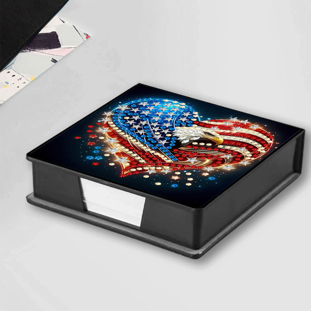Leather 5D Diamond Painting Kit Note Box Diamond Art Notepad Box for Home Office