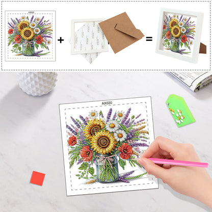 Butterfly Bouquet - Special Shaped Drill Diamond Painting 15*15CM