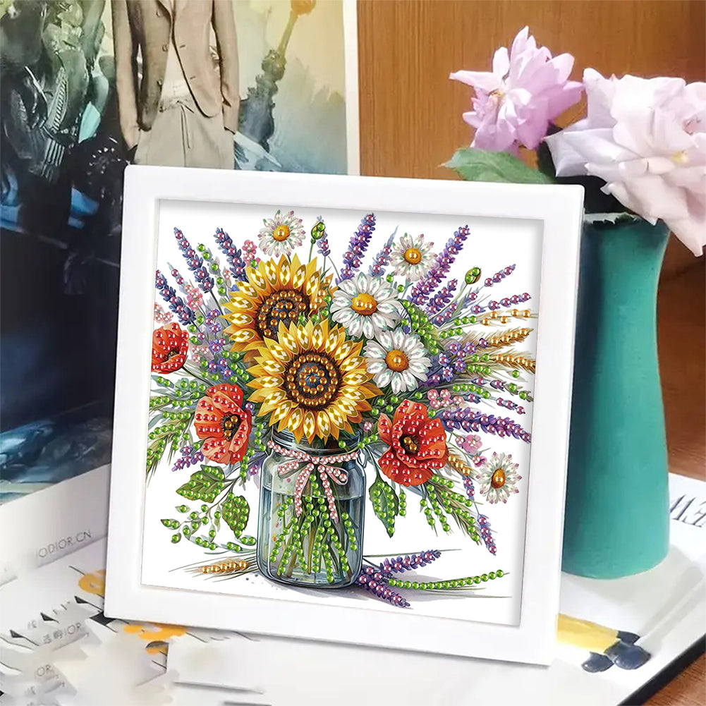 Butterfly Bouquet - Special Shaped Drill Diamond Painting 15*15CM