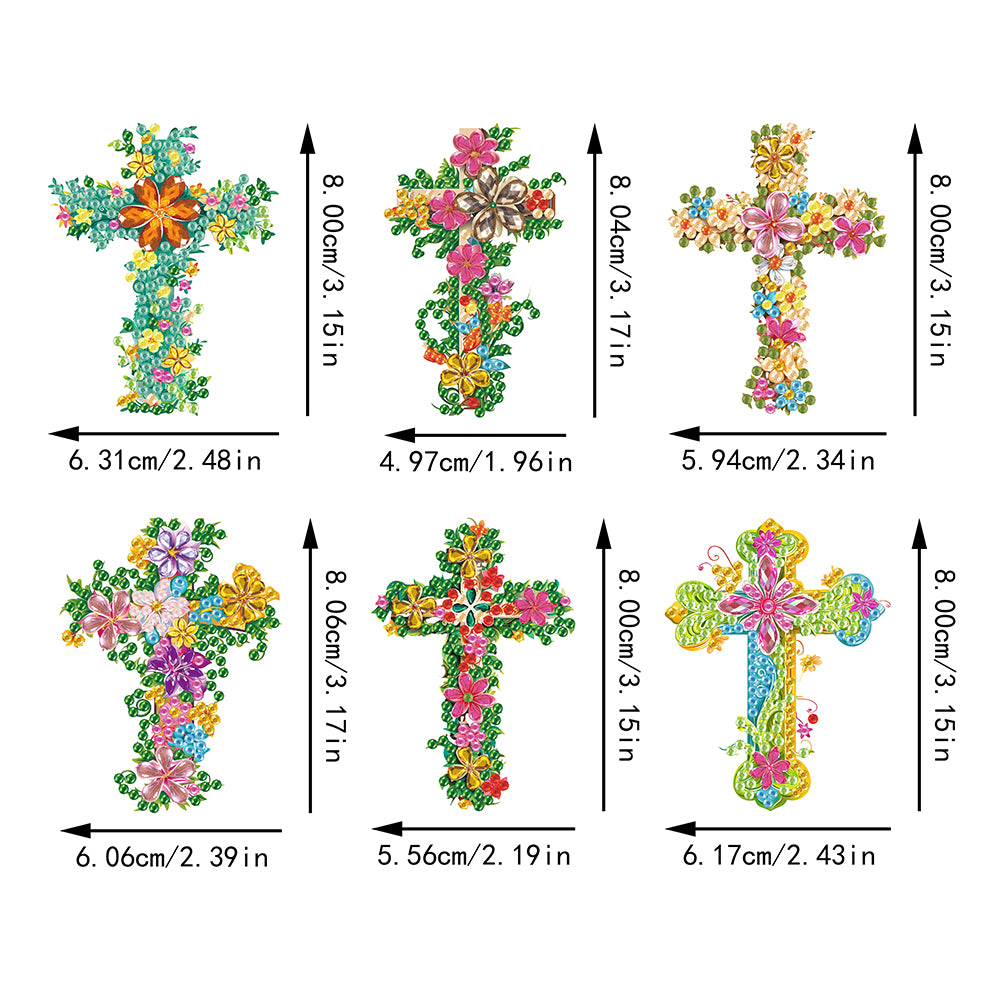 6Pcs Diamond Painting Refrigerator Magnets Diamond Art Kits for Adults Beginners