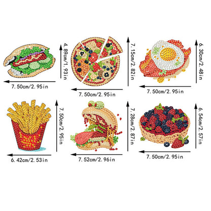 6Pcs Diamond Painting Refrigerator Magnets Diamond Art Kits for Adults Beginners
