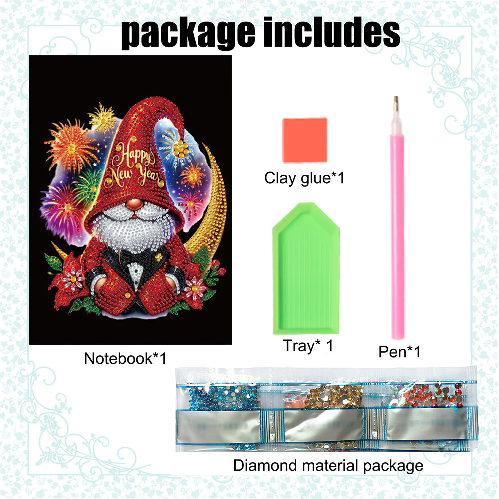 Snowman Special Shaped Diamond Painting Diary Book A5 Diamond Painting Notebooks