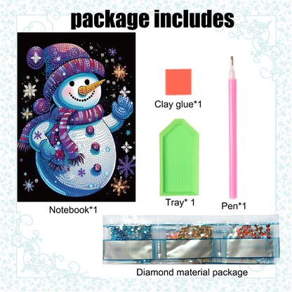 Snowman Special Shaped Diamond Painting Diary Book A5 Diamond Painting Notebooks