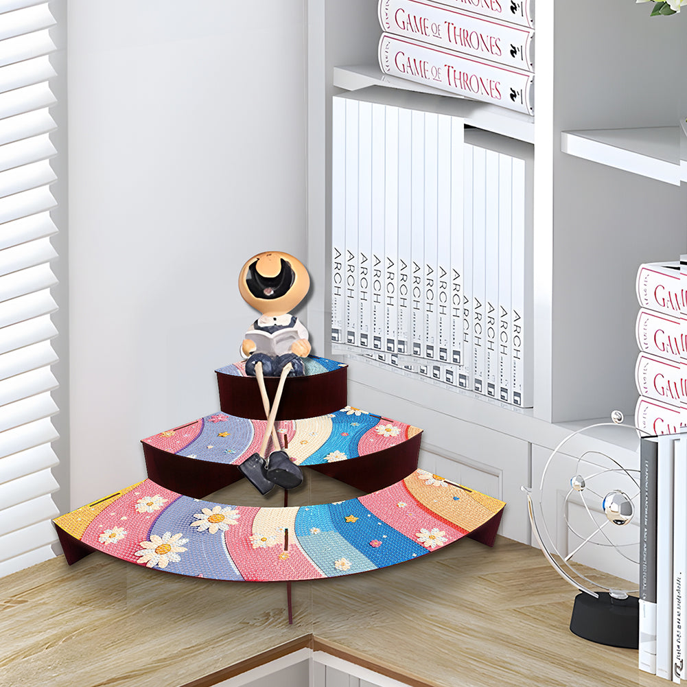 Wood Flowers Diamond Painting Organizer Rack Diamond Display Rack for Art Crafts