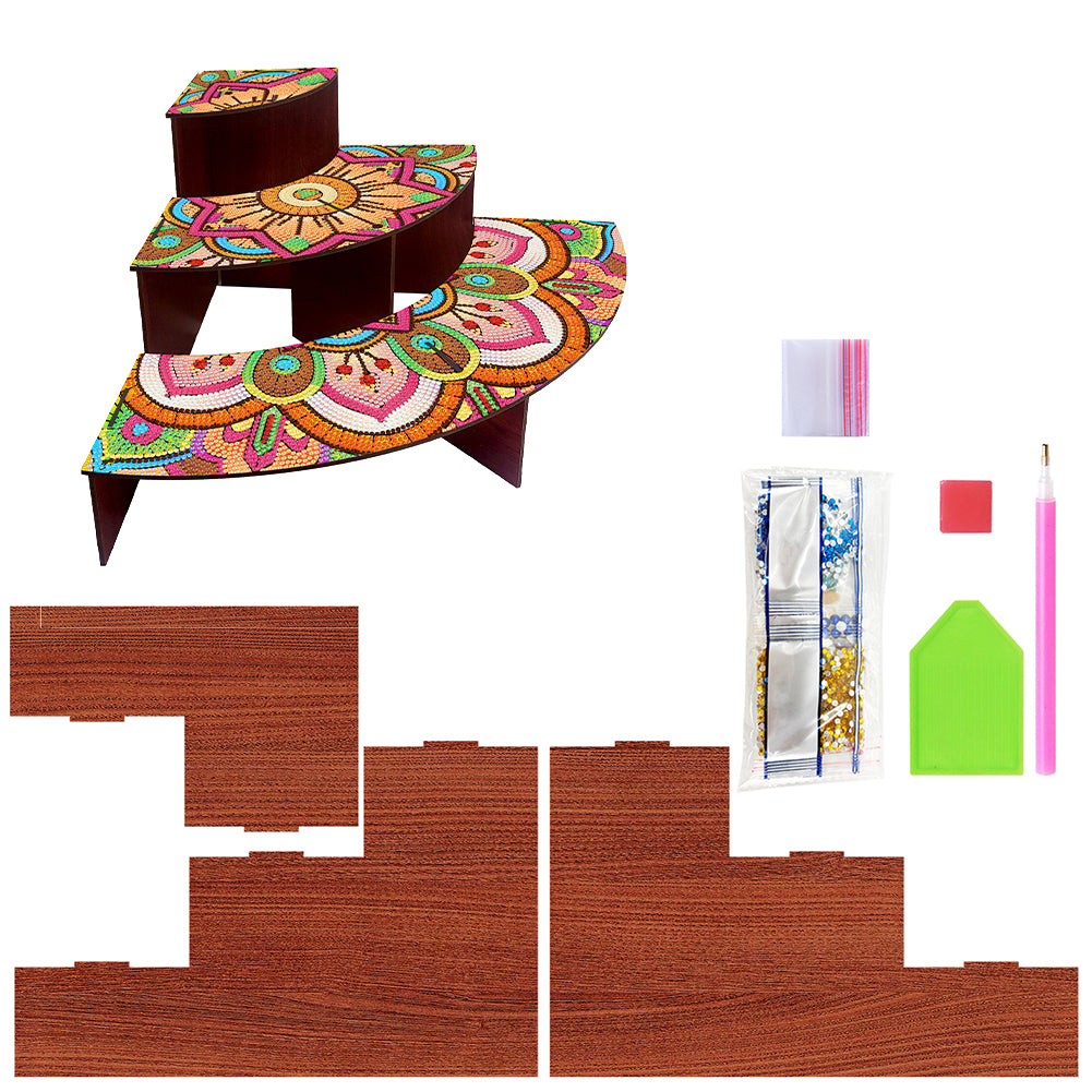Wood Flowers Diamond Painting Organizer Rack Diamond Display Rack for Art Crafts