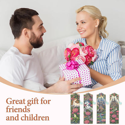 4 Pcs Flower Diamond Painting Bookmarks Diamond Art Bookmarks for Book Lovers