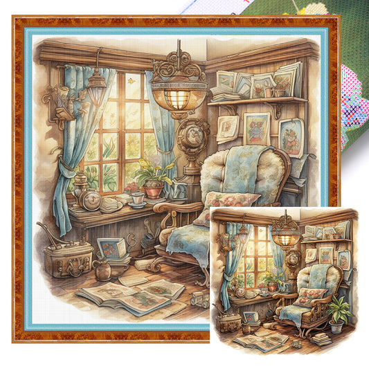 Room - 14CT Stamped Cross Stitch 50*50CM