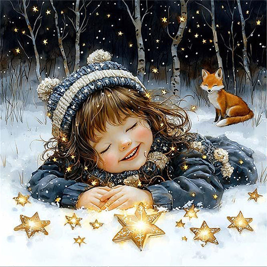 Girls - 14CT Stamped Cross Stitch 50*50CM
