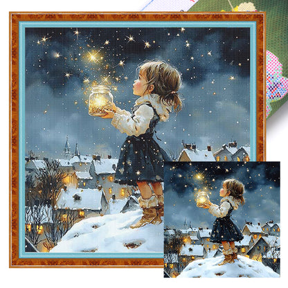 Girls - 14CT Stamped Cross Stitch 50*50CM