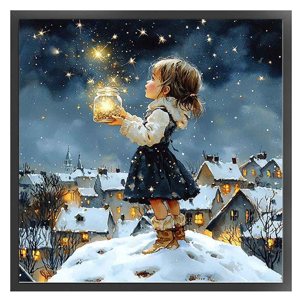Girls - 14CT Stamped Cross Stitch 50*50CM
