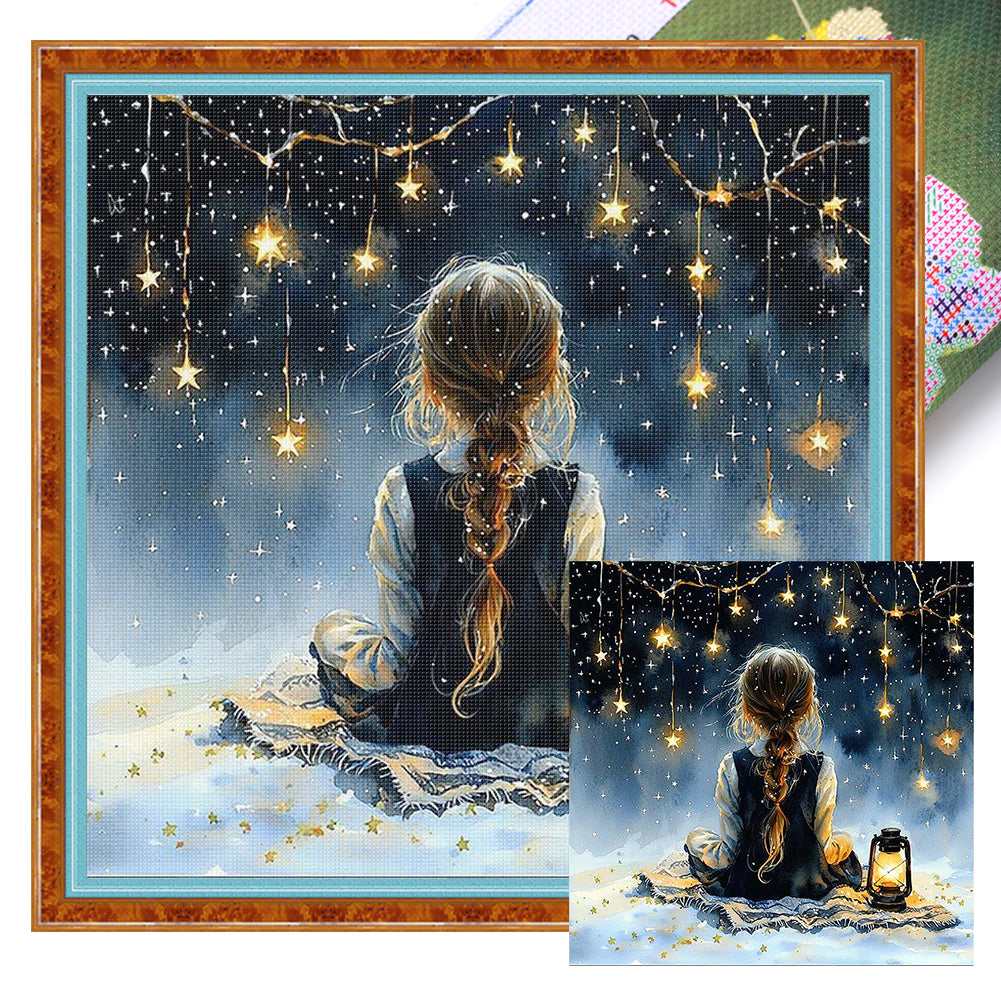 Girls - 14CT Stamped Cross Stitch 50*50CM