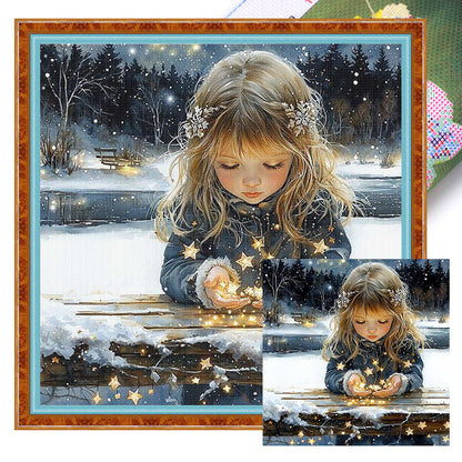 Girls - 14CT Stamped Cross Stitch 50*50CM