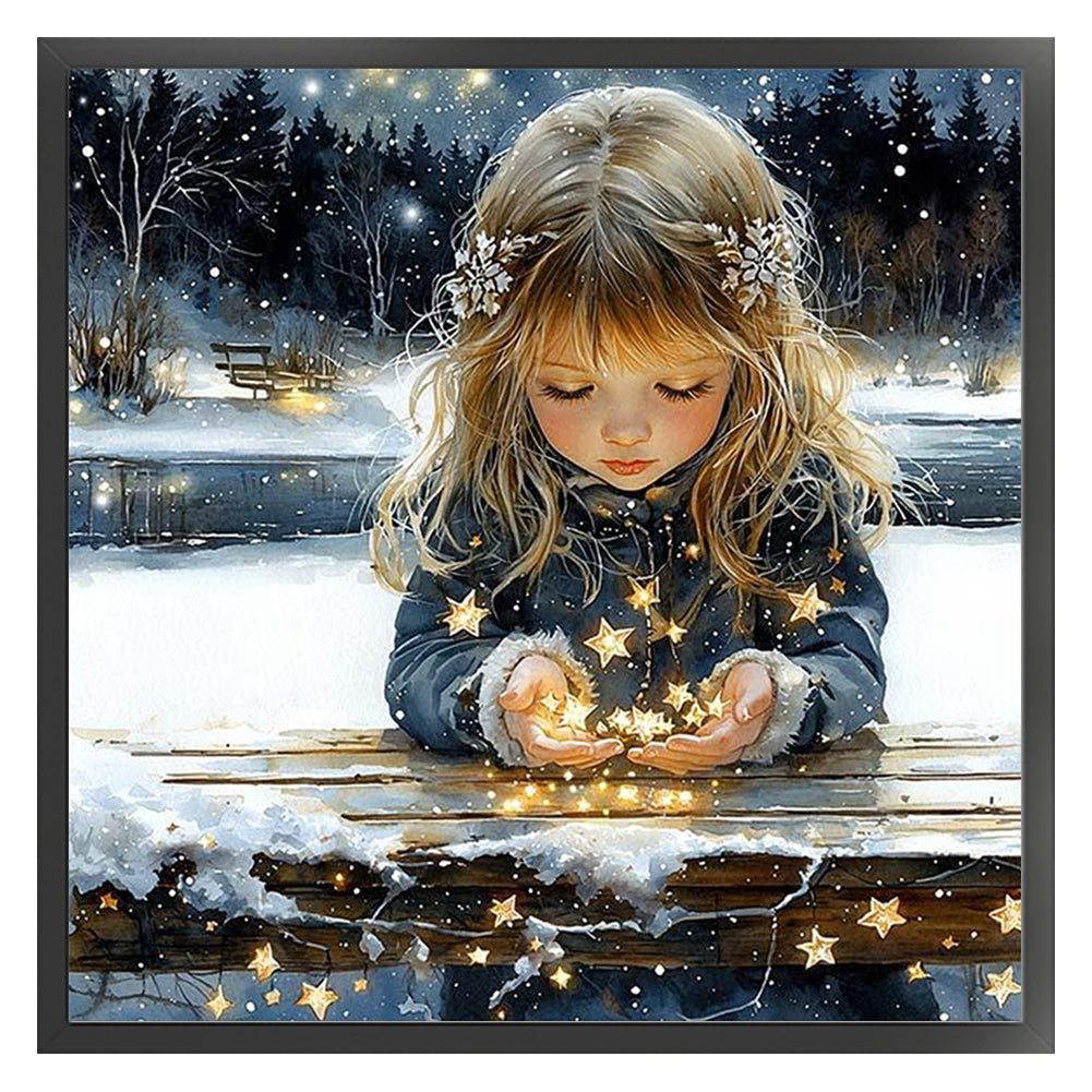Girls - 14CT Stamped Cross Stitch 50*50CM