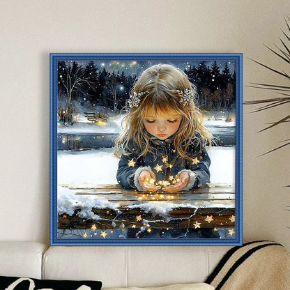 Girls - 14CT Stamped Cross Stitch 50*50CM