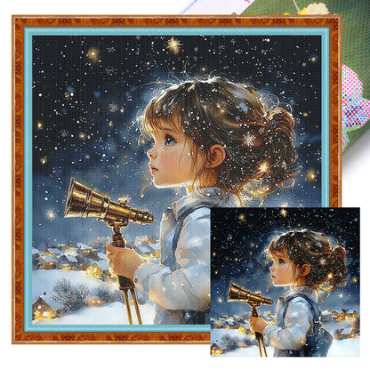 Girls - 14CT Stamped Cross Stitch 50*50CM