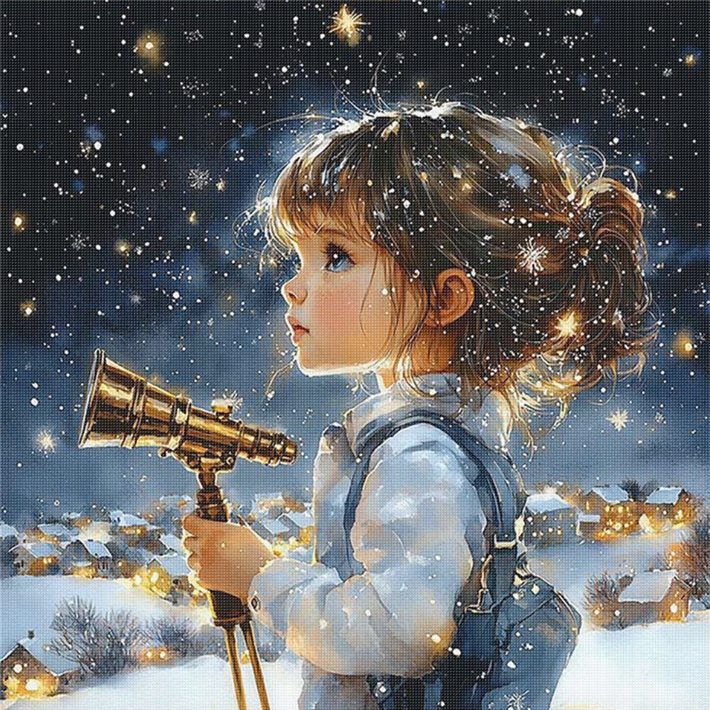 Girls - 14CT Stamped Cross Stitch 50*50CM