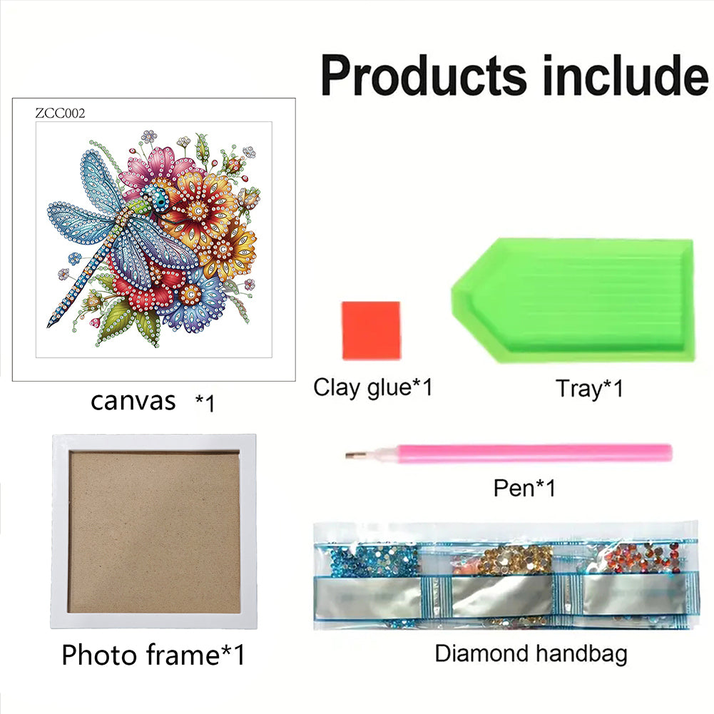 Dragonfly - Special Shaped Drill Diamond Painting 18*18CM