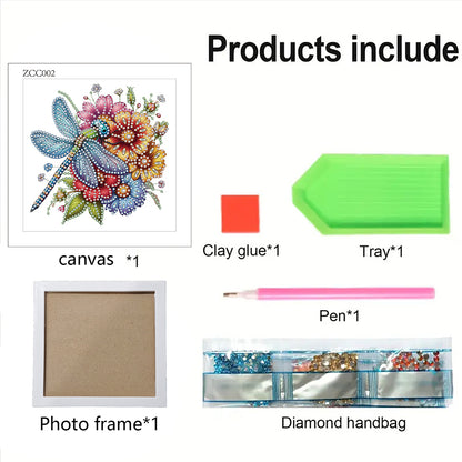 Dragonfly - Special Shaped Drill Diamond Painting 18*18CM