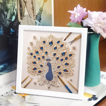Peacock - Special Shaped Drill Diamond Painting 18*18CM