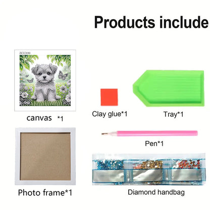 Puppy - Special Shaped Drill Diamond Painting 18*18CM