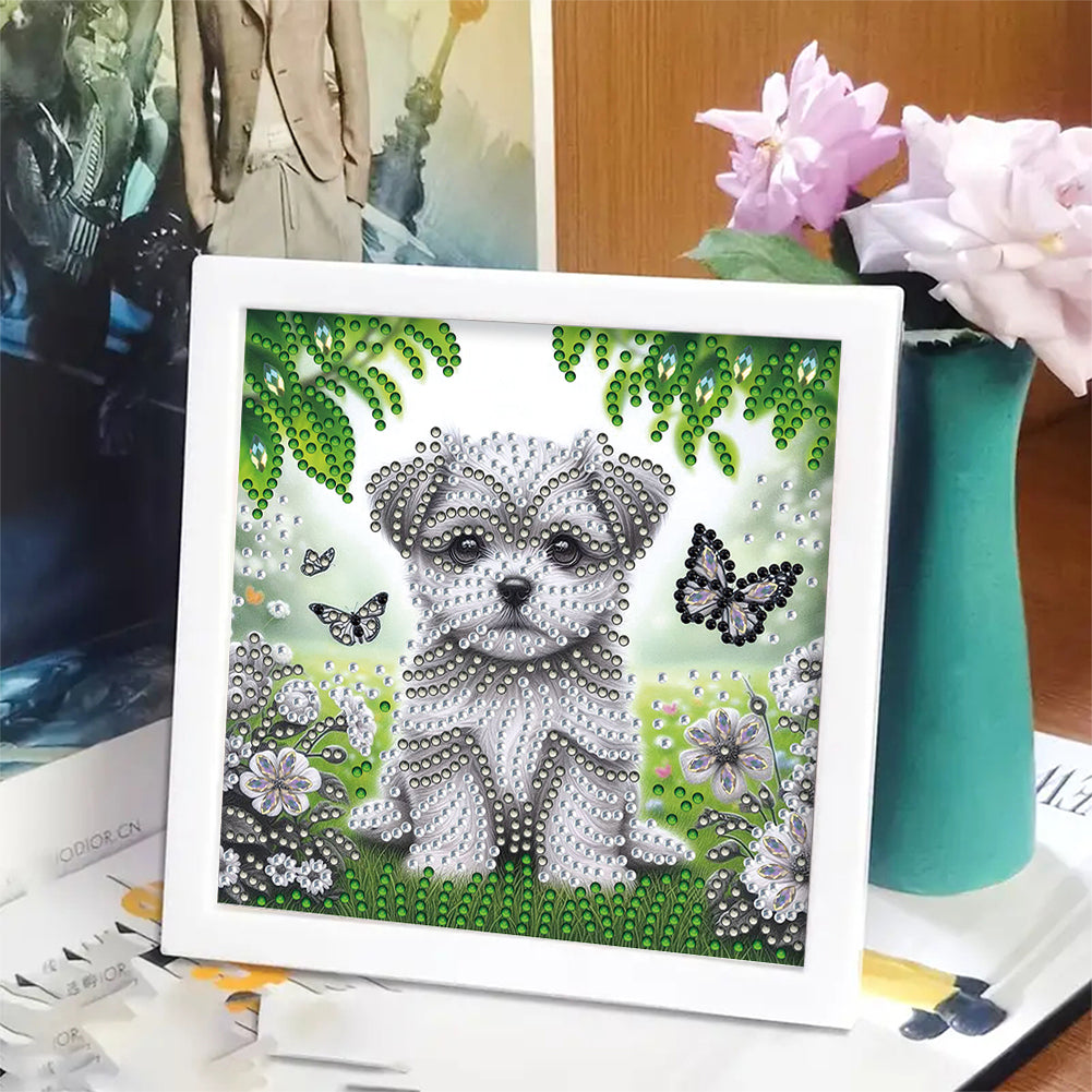 Puppy - Special Shaped Drill Diamond Painting 18*18CM