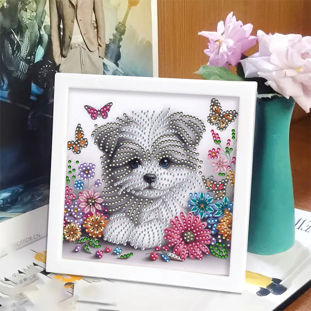 Dog - Special Shaped Drill Diamond Painting 18*18CM