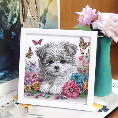 Dog - Special Shaped Drill Diamond Painting 18*18CM