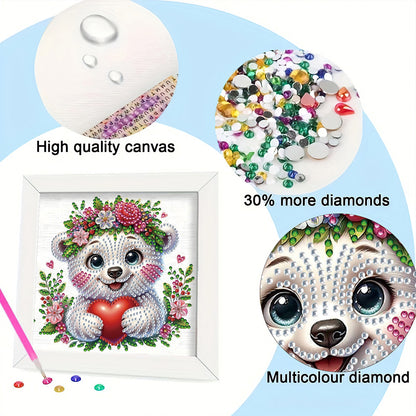 White Bear - Special Shaped Drill Diamond Painting 18*18CM