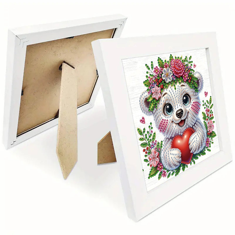 White Bear - Special Shaped Drill Diamond Painting 18*18CM