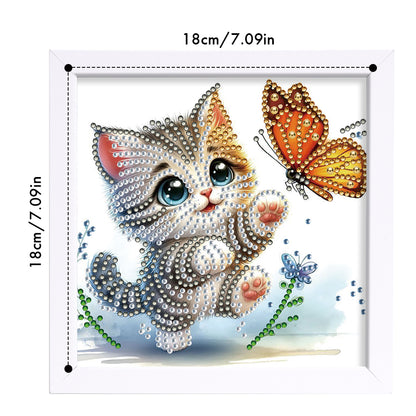 Kitten - Special Shaped Drill Diamond Painting 18*18CM