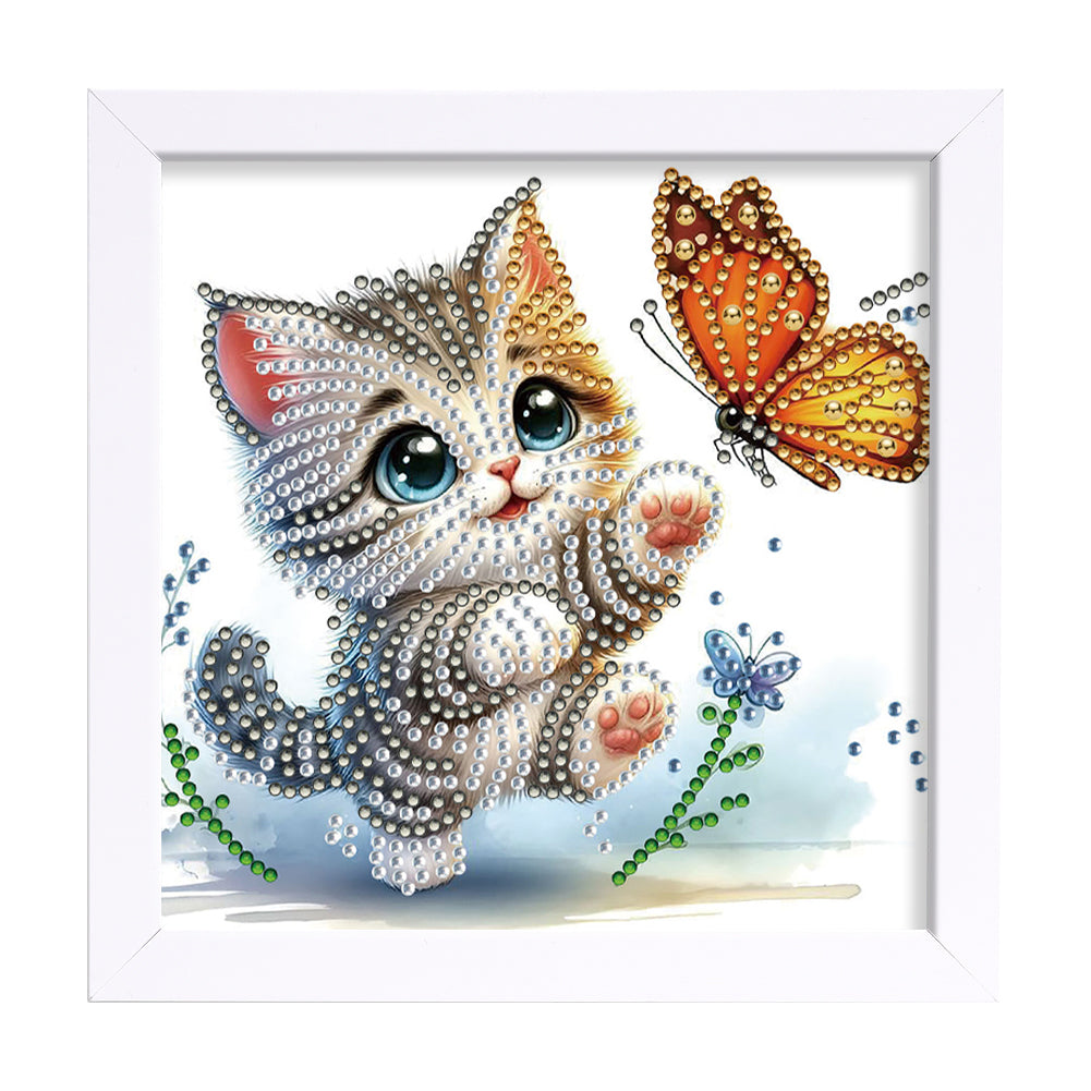 Kitten - Special Shaped Drill Diamond Painting 18*18CM