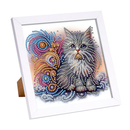 Cat - Special Shaped Drill Diamond Painting 18*18CM