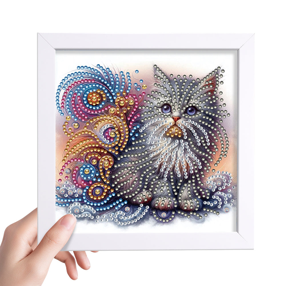 Cat - Special Shaped Drill Diamond Painting 18*18CM