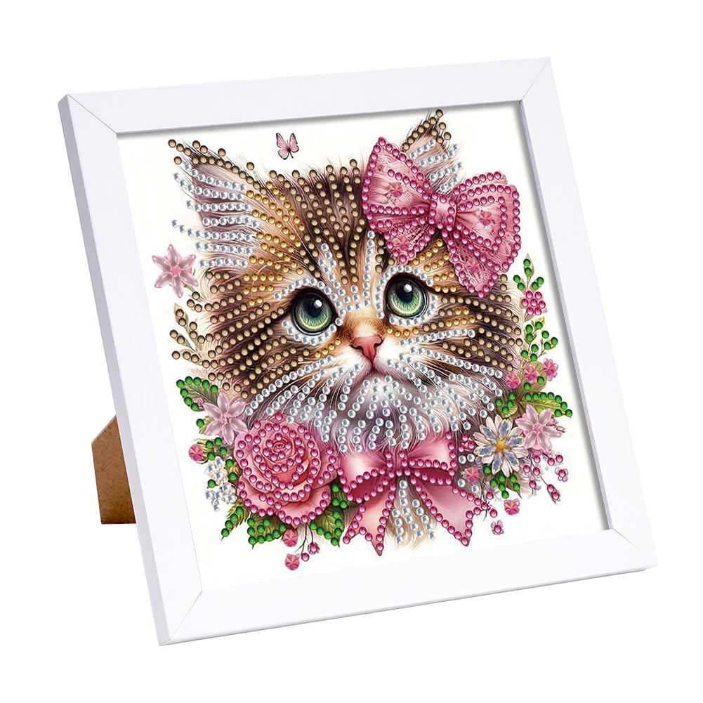 Cat - Special Shaped Drill Diamond Painting 18*18CM