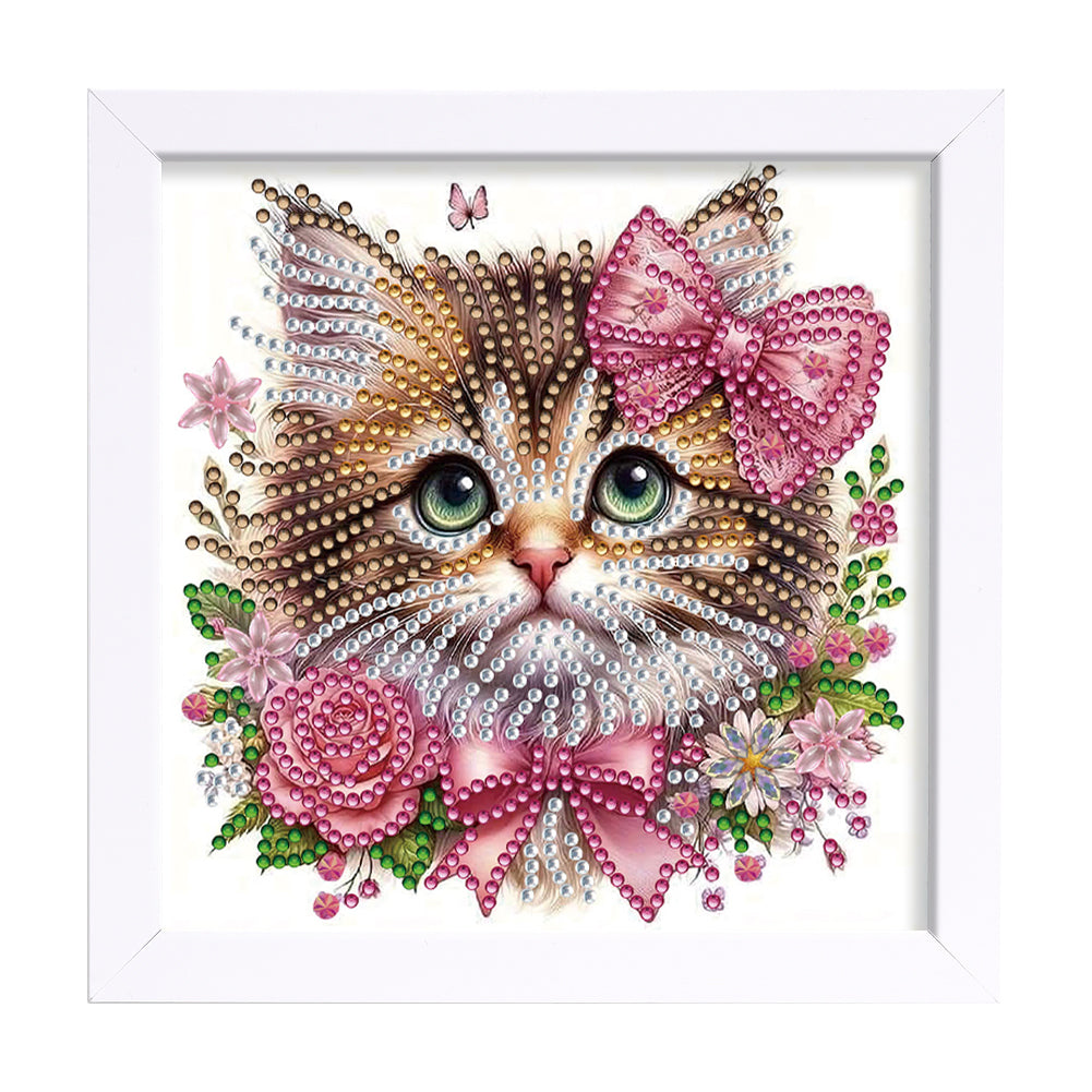 Cat - Special Shaped Drill Diamond Painting 18*18CM